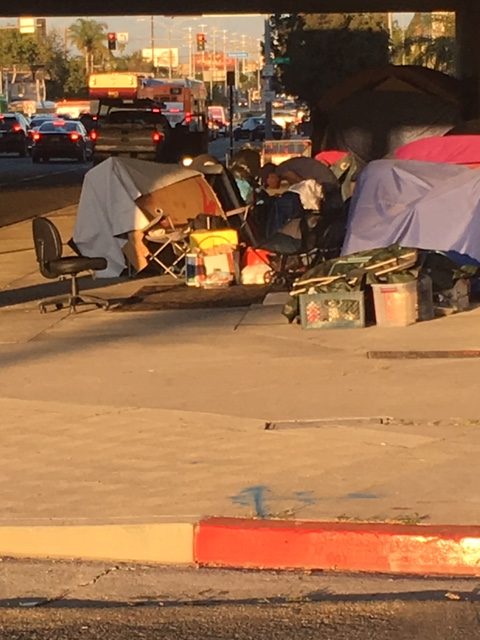 Permanent Tent City Under the 405-Overpass